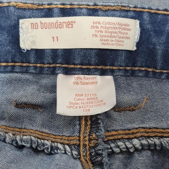 No Boundaries Jeans Womens Size 11 Blue Skinny Ankle Low Rise Med Wash Denim - Picture 4 of 10